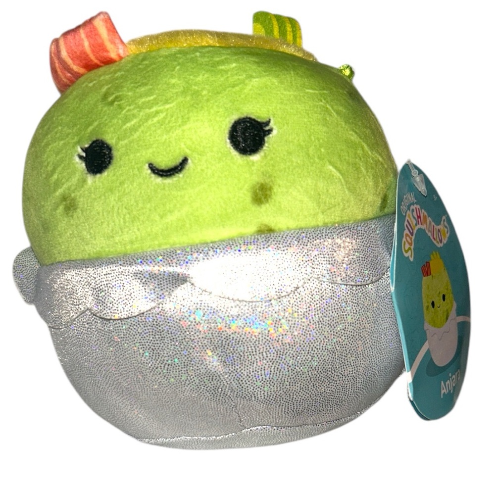 Squishmallows Anjara Sparkly Silver & Green Breakfast Burrito S5